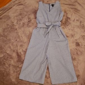 Sam and Jess navy/wht gingham jumpsuit - M